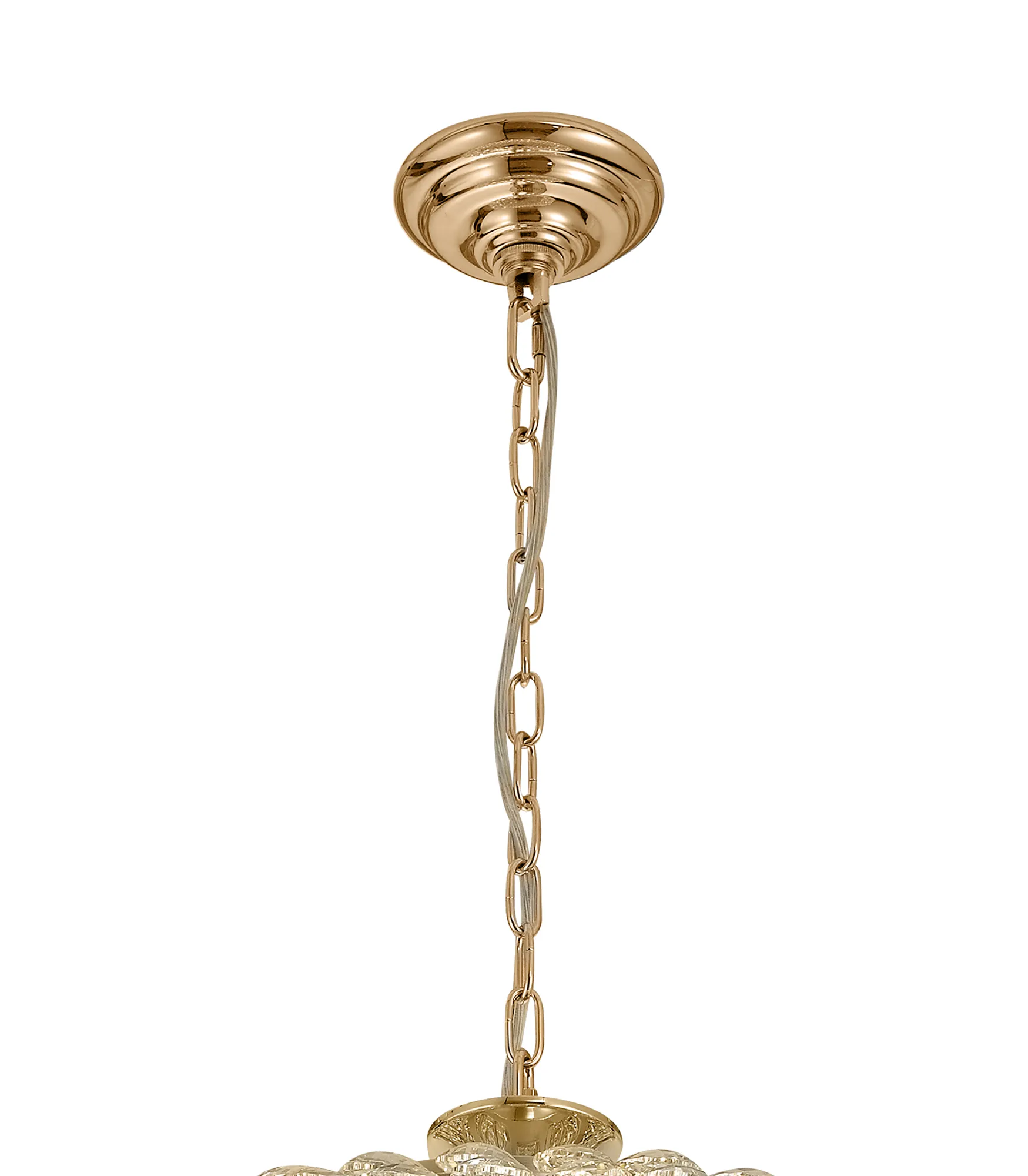 Coniston Pendant 16 Light (46kg) French Gold IL32811  Diyas Coniston French Gold